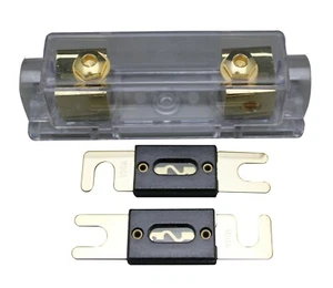 500A ANL Fuse Holder Distribution Inline 0 4 8 GA Gold Plated Free ANL Fuse 128G - Picture 1 of 5