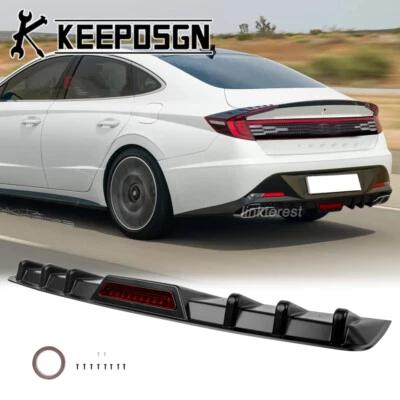 For Hyundai Sonata Rear Bumper Diffuser Splitter Reflective Strip Tail Light KDM Foto 1 de 4