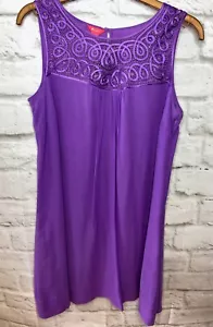 Monsoon Purple Dress Size 16 Dress Shift Smock Dress Silk Party Dress Prom Ball - Picture 1 of 12