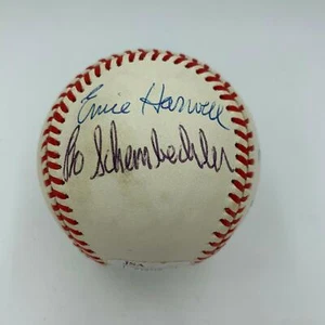 Bo Schembechler Sparky Anderson Ernie Harwell Paul Carey Signed Baseball JSA COA - Picture 1 of 9