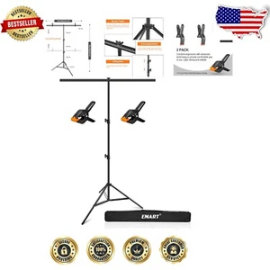 Portable Backdrop Stand with Adjustable Height and Carrying Bag for Easy Setup - Picture 1 of 9