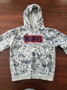 Boys Marvel Hoodie Sweatshirt All Over Print Size Large Cartoon Movie TV Comic - Picture 1 of 10