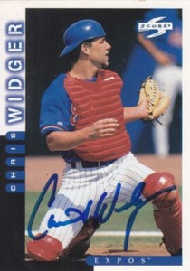 Chris Widger Autograph 1998 Score Montreal Expos Card