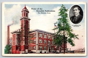 Tarjeta de historia del condado de Meredith de Des Moines IA Iowa Meredith Polk Publications ET - Imagen 1 de 2