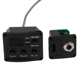 Set Ukulele Uke 3 Band LCD EQ Equalizer Chromatic Tuner Pickup Piezo Transducer - Picture 1 of 6