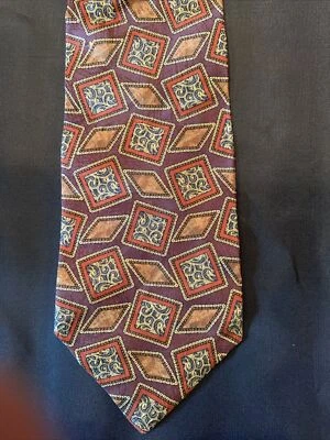 Henry Grethel 男式领带 100% 意大利丝绸 56 英寸 x 3.75 英寸美国制造 — 第 1/4 张图片