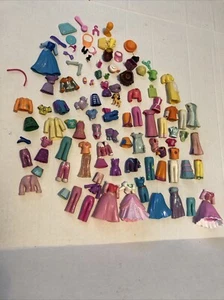 Polly Pocket Kleid Mode Kleidung Paket 100+ Teile Kleider Schuhe Hose keine Puppen B - Bild 1 von 6