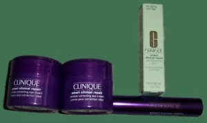 CLINIQUE Smart Repair Wrinkle Correcting Eye Cream .5 oz.(2) & AM/PM Balm NEW - Picture 1 of 4