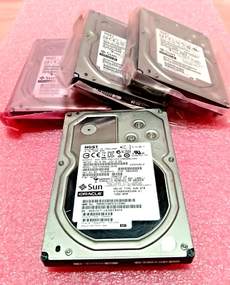 Sun Oracle 7065489 4TB 7.2K 6Gb/s SAS 3.5" HDD 7066831 (Lot of 4) - Image 1 of 2