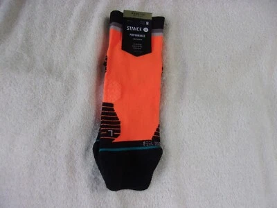 NUEVO CON ETIQUETAS Calcetines Stance Freshtek Performance, Hombre M, Naranja, Cuarto de Altura Foto 1 de 3