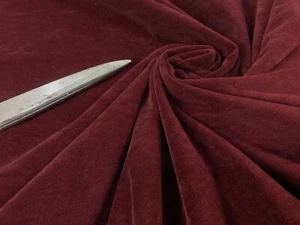 Neu Faux Samt Velours Stoff-Dunkelrot Polsterung/Kissen/Vorhang KOSTENLOSER VERSAND - Bild 1 von 4