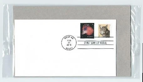 2015 FDC BOBCAT 1c Stamp Post Office Sealed - Image 1 of 1