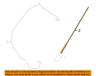 Mástil de antena de antena eléctrica Ford OEM 10-23 Transit Connect 9T1Z18A886A Foto 1 de 2