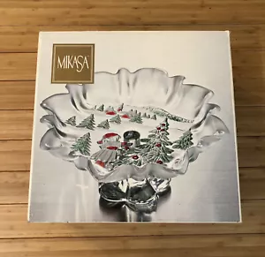 Mikasa 9,5" Holiday Landscape SA610/827 Bon Bon Fußschale - NEU - Bild 1 von 4