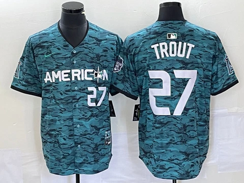 New Men’s 2023 All-Star Game American League MIKE TROUT Stitched Jersey Cover
