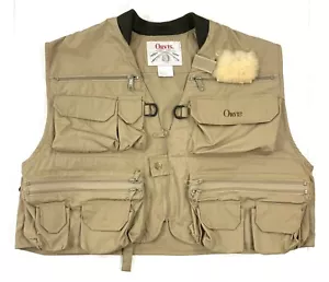 Vintage Orvis Fly Fishing Vest Mens Medium Khaki Multi Pocket Outdoor Hong Kong - Picture 1 of 15