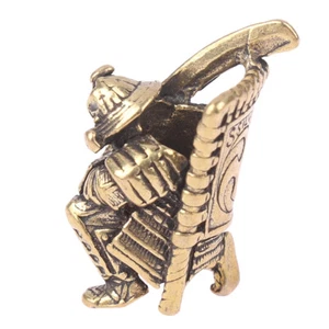 Japanese Samurai EDC Brass Knife Beads Lanyard Pendants Outdoor Tool - Picture 1 of 12