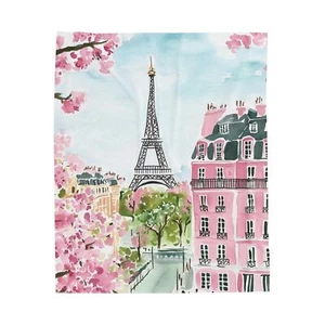 Springtime in Paris Blanket, Eiffel Tower Blanket, Plush Blanket, Throw Blanket - Picture 1 of 16