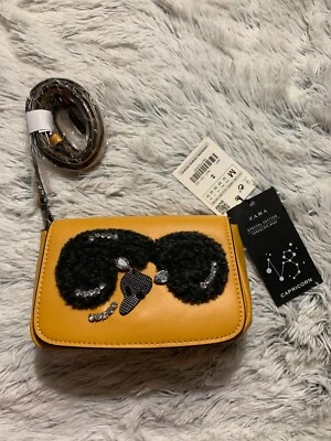 ZARA Capricorn HOROSCOPE BAG Yellow EMBELLISHED Bag - Image 1 of 4