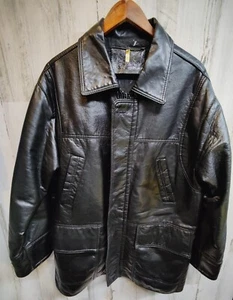 GV Kunstlederjacke Herren XL Schwarz Made In Italy Lesen - Bild 1 von 14