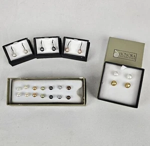 Set Of Honora Collection .925 Sterling & Fresh Water Pearl Earrings - Picture 1 of 5