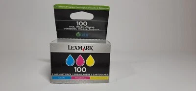 Genuine Lexmark Lex 100 3 Ink  Mutipack  Cartridges  14N0685 - Image 1 of 4