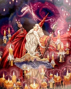 DIMENSIONS Gold Collection SCARLET WIZARD Counted Cross Stitch Kit **RARE** U - Bild 1 von 3