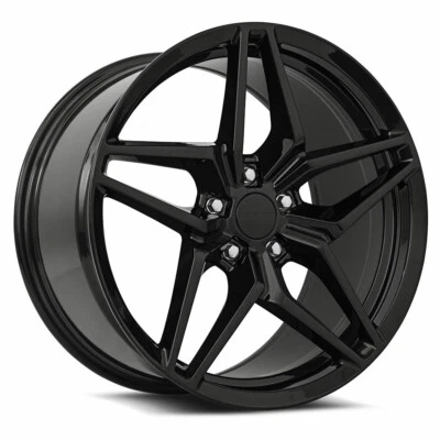 20x11 MRR M755 5x120.65 +55 Gloss Black Wheels (Set of 4) - Image 1 of 3