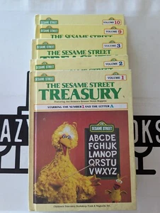 The Sesame Street Treasury Book Lot #'s 1,2,3,9,10 Hardcovers 1983 Vintage! - Picture 1 of 9