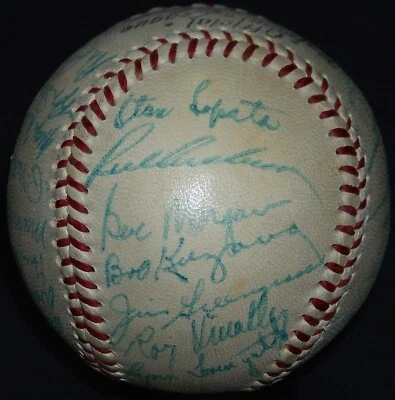 THE FINEST! 1955 Phillies Team Signed Baseball Richie Ashburn Robin Roberts JSA! - Image 1 of 4