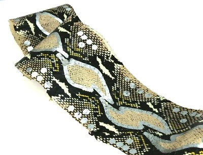 Silver Snake Skin Genuine Snakeskin Leather Hide Python Print Craft Supply - Image 1 of 3