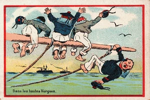 Tarjeta comercial victoriana Dans les Hautes Vergues Navy People L1 - Imagen 1 de 2
