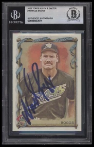 Firmado 2023 Topps Allen & Ginter #30 Wade Boggs losa BAS - Imagen 1 de 2