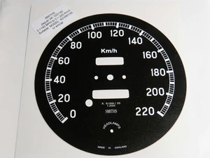 Autocollant de conversion compteur SMITHS MPH en KPH Jaguar XK120 / XK140 - Bild 1 von 2