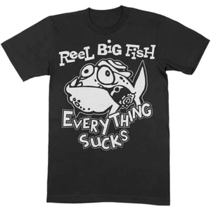 T-shirt vintage Reel Big Fish Silly Fish cotone nero per uomo tutte le taglie camicia KN083 - Foto 1 di 7