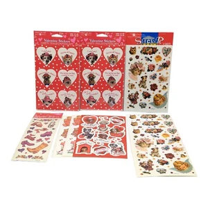 Lote mixto de paquetes vintage de saludos americanos / otras pegatinas de San Valentín - Imagen 1 de 4