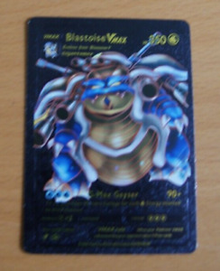 Blastoise Vmax G-Max Geyser Czarna folia Fan Art Pokemon Karta RZADKA Nowa