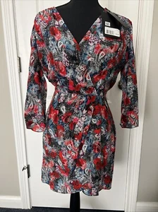 The Kooples Women’s Dress NWT Size 1 Retail $395.00 Paisley Flowers - Picture 1 of 5