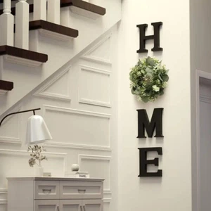Home Sign Ornament,Home Accessories-Large Wooden Letters with Wreath for Home - Picture 1 of 8