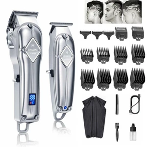 Cordless Hair Clippers T-Blade Cutting for Men Shavers Barber Trimmer Haircut - Picture 1 of 11