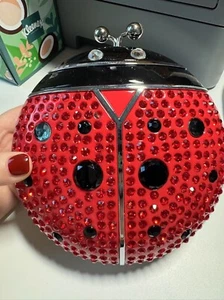 NWT Kate Spade Lady Bug Bag Red Black Insect Rare Sequin Rhinestones LadyBug 🐞 - Picture 1 of 13