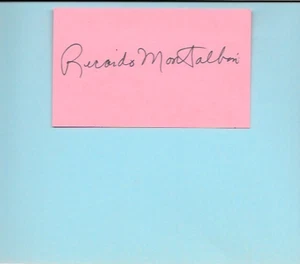 FALLECIDO RICARDO MONTALBÁN FIRMADO 3 X 5" TARJETA ÍNDICE "STAR TREK KHAN" ACTOR - Imagen 1 de 1