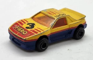 Majorette #206 Pontiac Fiero Widebody Yellow/Red/Blue Sports Car 1:55 Scale - Picture 1 of 6