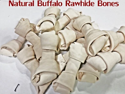 American Buffalo Rawhide 6-7" Bones  | 8 Lbs Bulk | 100% Natural Dog Chews - Image 1 of 4