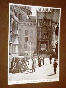 WW1 Prima guerra mondiale del 1914-1918 Venezia, trasporto cavalli di San Marco - Picture 1 of 1