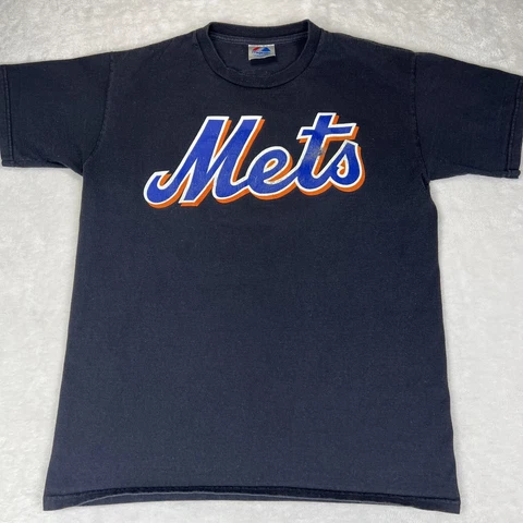 Majestic Carlos Beltran New York Mets Jersey Shirt XL Men MLB Black Baseball Tee Cover
