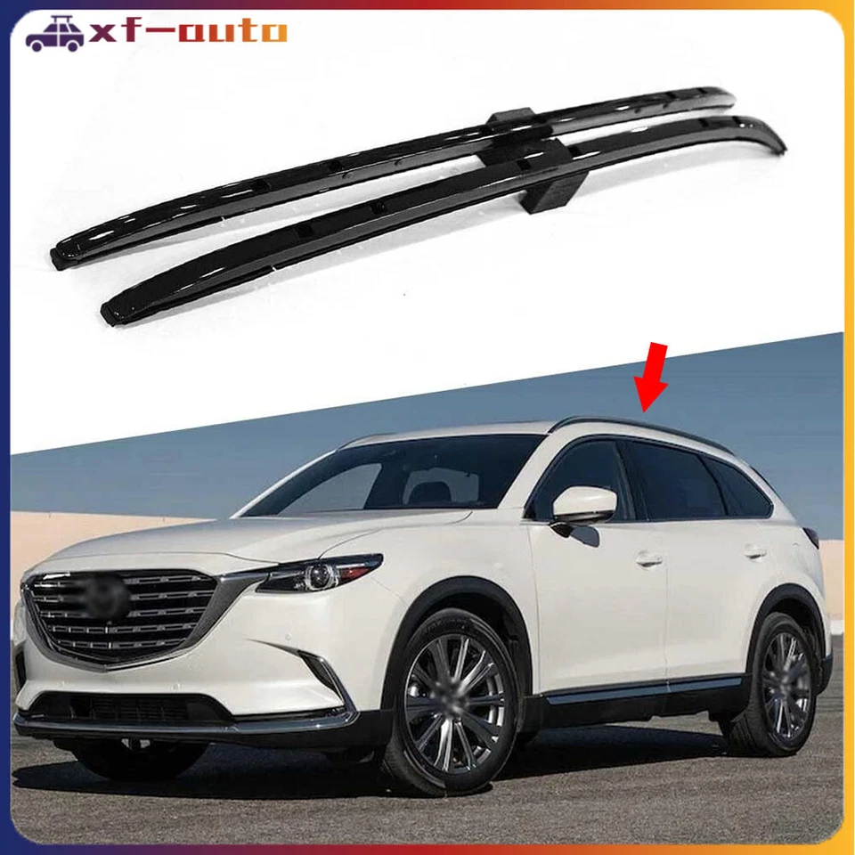 2 piezas de rieles de techo para Mazda CX-9 CX9 2017-2025 portaequipajes negro Foto 1 de 4