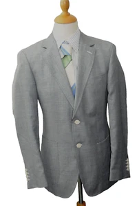 PIERRE CARDIN SAKKO SEIDE-LEINEN Gr.48 (S) GRAUSILBER CHANGIEREND SEHR SCHICK - Bild 1 von 15