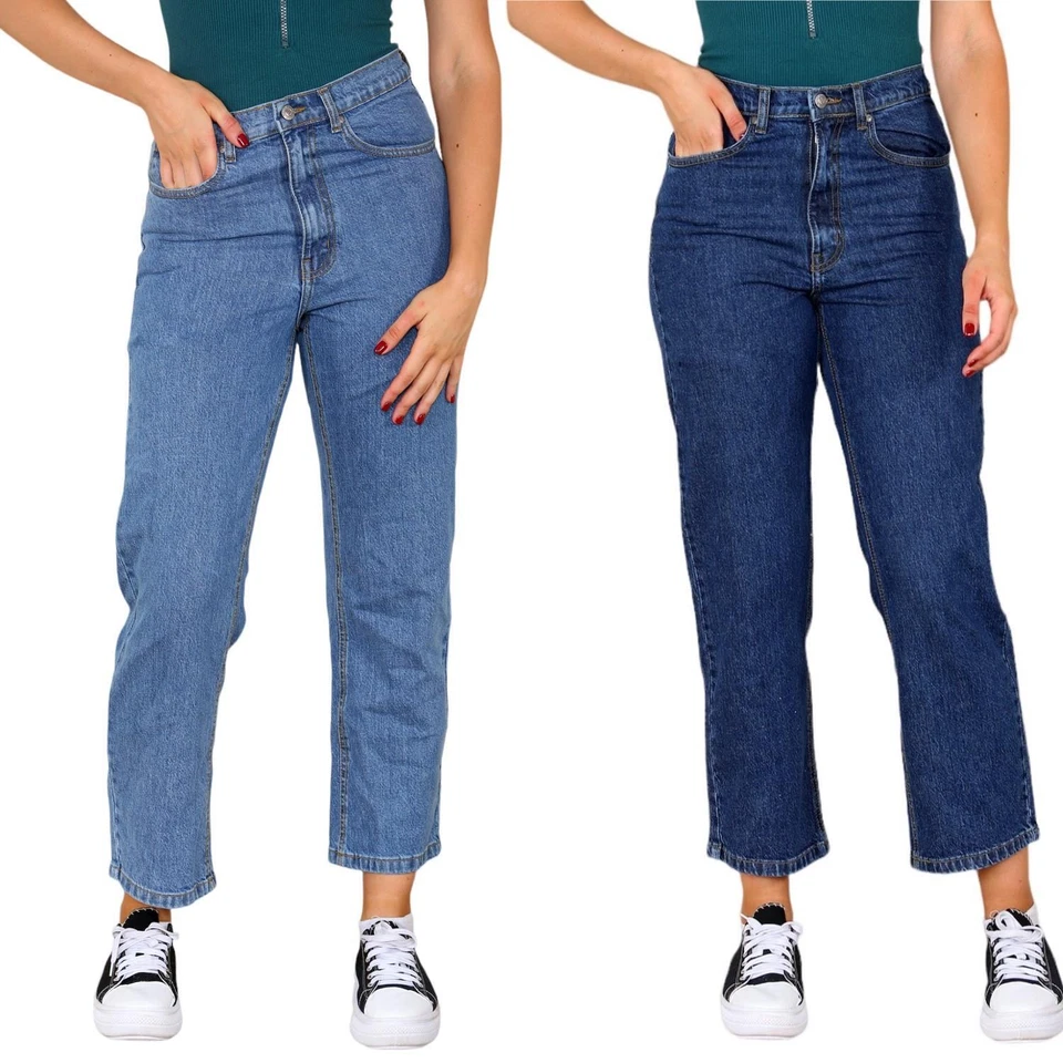 MYT Womens Ribcage Straight Leg Ankle Jeans Ladies High Waisted Denim Pants - Image 1 of 1