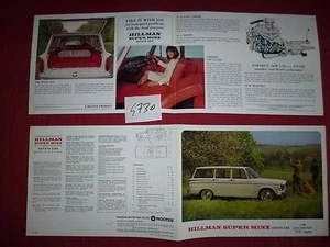 N°4730 / dépliant HILLMAN super minx estate car 1966 - Bild 1 von 1